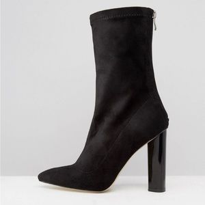 Public Desire Cayden Sock Point Heeled Ankle Boots